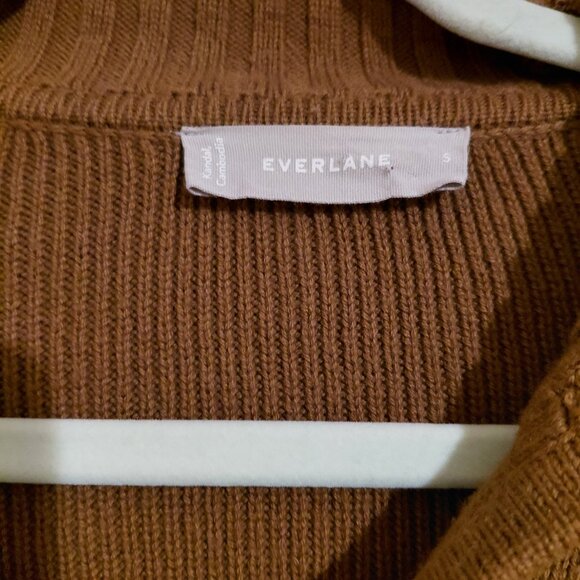 Everlane The Mariner Sweater - Dark Camel Small - Picture 3 of 5